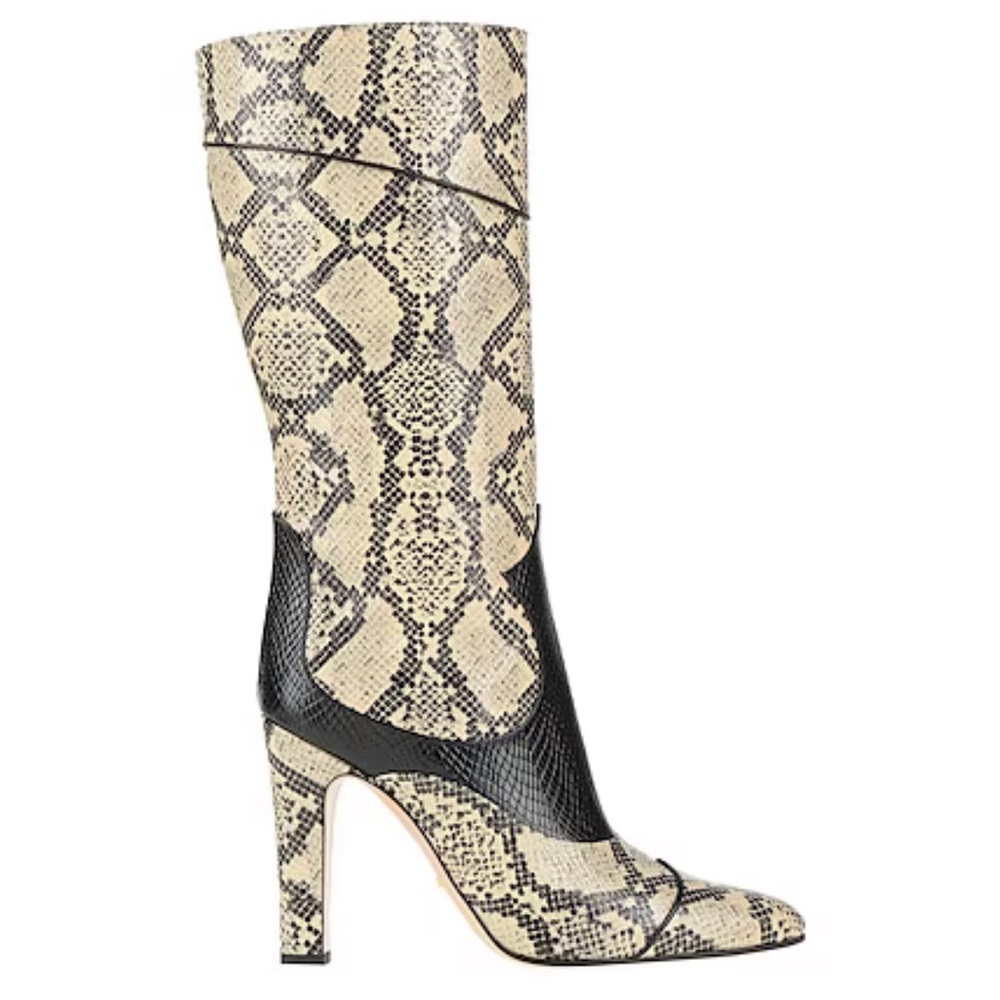 GUCCI python print leather boots